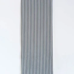 Creative Co-op Black Cotton Striped Table Runner