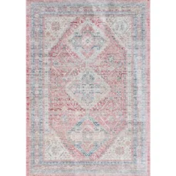 Unique Loom DECOR Barnes Rectangle Rug, Rust Red