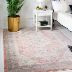 Unique Loom DECOR Barnes Rectangle Rug, Rust Red