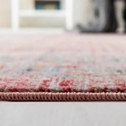 Unique Loom DECOR Barnes Rectangle Rug, Rust Red