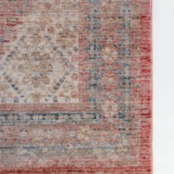 Unique Loom DECOR Barnes Rectangle Rug, Rust Red