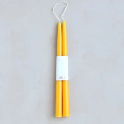 The Floral Society Dipped Taper Candles, Saffron