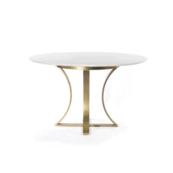 Four Hands FURNITURE Sage Dining Table, White Marble