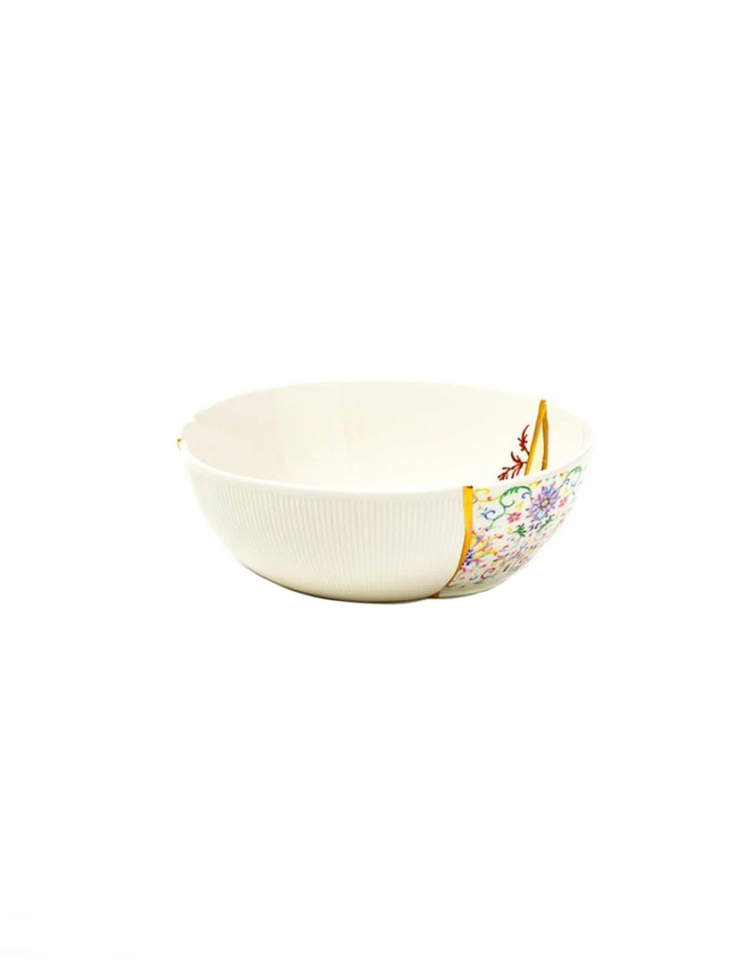 NEW ARRIVAL Seletti Kintsugi Salad Bowl, Multi Flowers 1 NEW ARRIVAL Seletti Kintsugi Salad Bowl, Multi Flowers