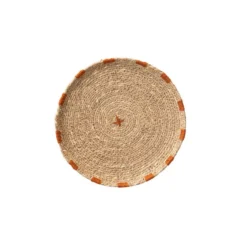 Creative Co-op KITCHEN Round Decorative Hand-Woven Natural Seagrass Tray
