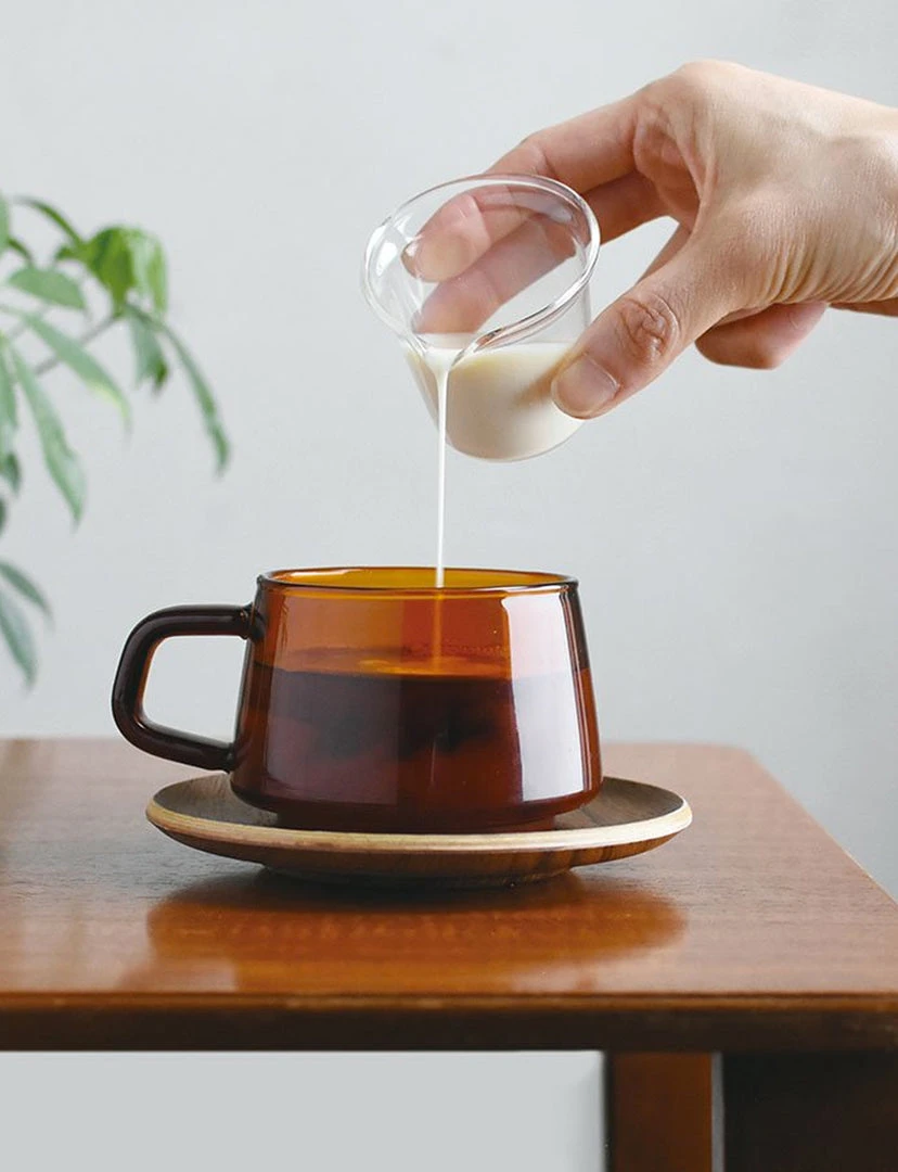 Kinto Sepia Cup & Saucer 270ml / 9oz 2 Kinto Sepia Cup & Saucer 270ml / 9oz