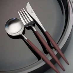 Cutipol Goa Flatware, Brown/silver