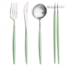 BESTSELLER Cutipol Goa Flatware, Celadon/silver