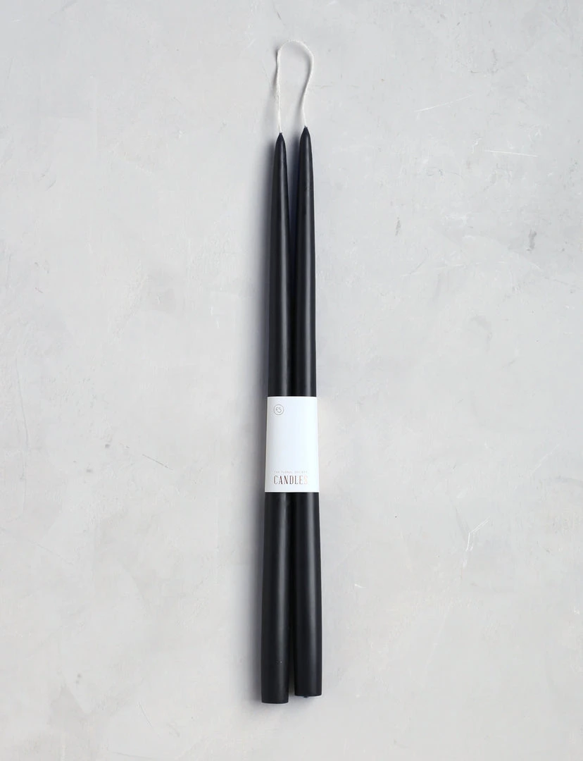 The Floral Society DECOR Dipped Taper Candles, Smoke 2 The Floral Society DECOR Dipped Taper Candles, Smoke