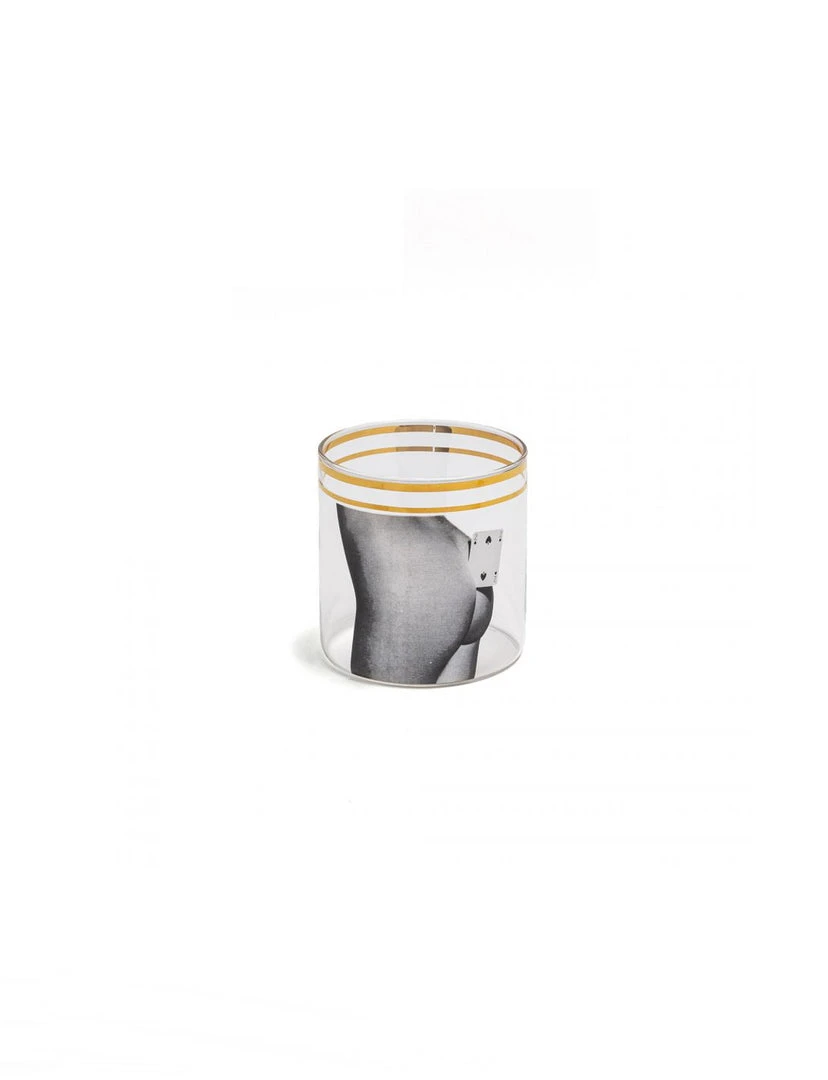 KITCHEN Seletti Toiletpaper Glass Water, Two Of Spades 1 KITCHEN Seletti Toiletpaper Glass Water, Two Of Spades