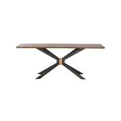 Four Hands Holland Dining Table, Bright Brass Clad FURNITURE