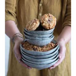 Creative Co-op Matte Stoneware Bowl, Grey 5