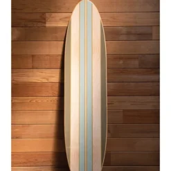 CREATIVE CO-OP Wood Striped Surfboard Wall Decor