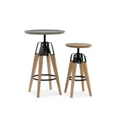 VIG Yael Oak Bar Stool FURNITURE