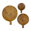 Sir/Madam KITCHEN Teak Root Paddle Tray (set Of 3)