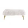 Tov FURNITURE Tera White Sheepskin Bench
