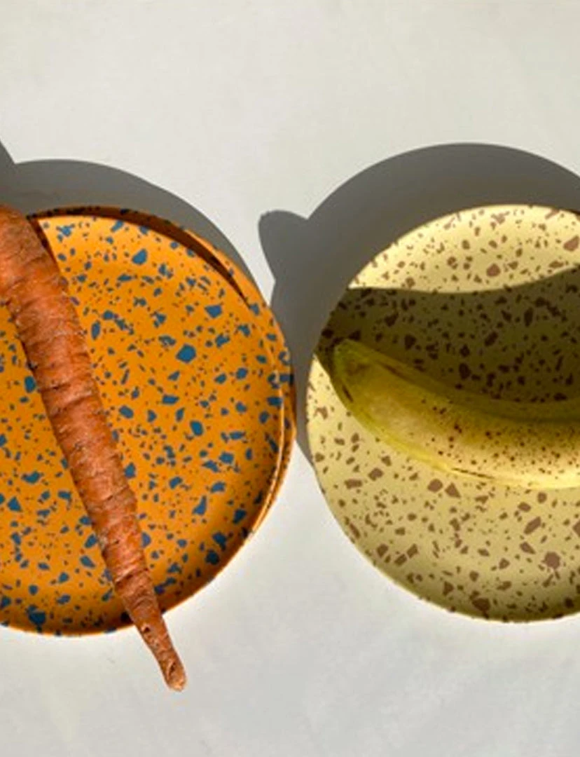 Xenia Taler Terrazzo Yellow Side Plates 8" 3 Xenia Taler Terrazzo Yellow Side Plates 8"