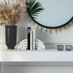 Tov Grey Rainbow Marble Bookends DECOR