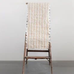 Creative Co-op KITCHEN Woven Cotton Tufted Table Runner W/ Fringe