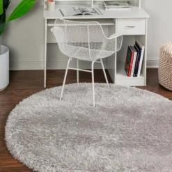 Unique Loom Hiba Shag Round Rug