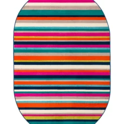 Unique Loom DECOR Multico Oval Rug 5x8