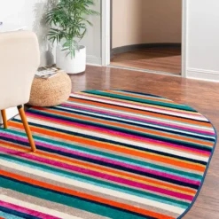 Unique Loom DECOR Multico Oval Rug 5x8