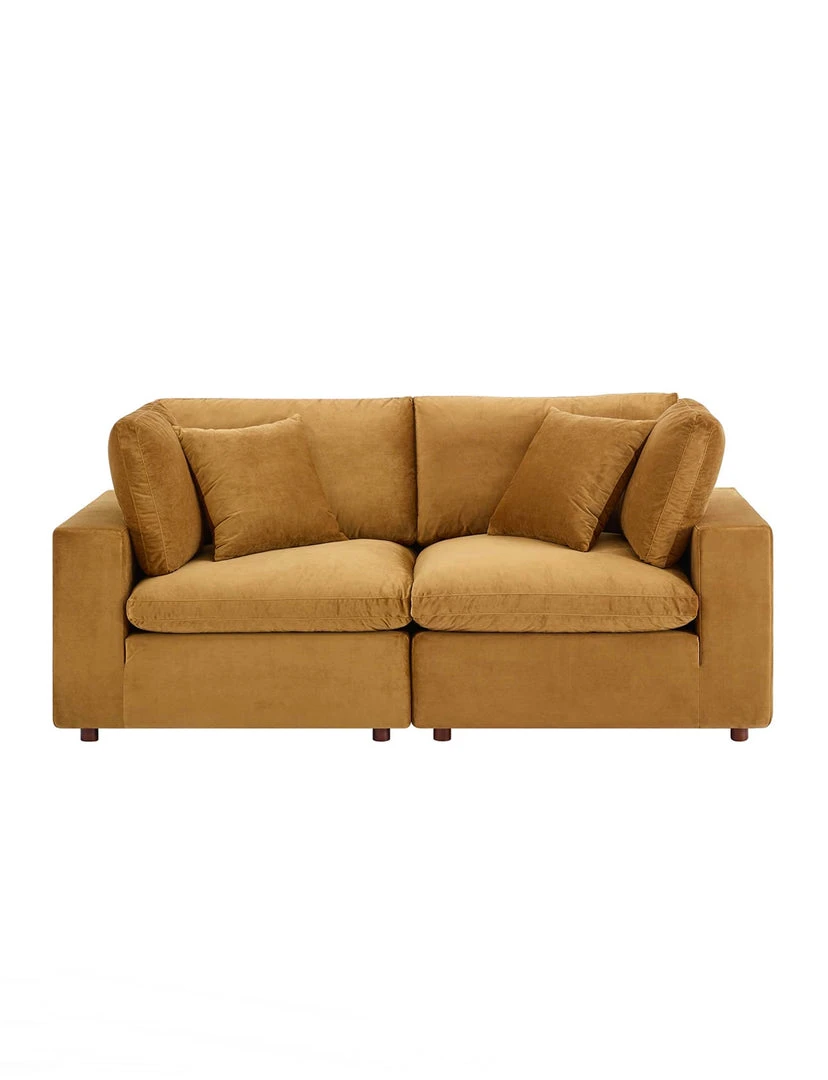 Modway FURNITURE Cody 2 Piece Sectional Velvet Sofa 1 Modway FURNITURE Cody 2 Piece Sectional Velvet Sofa