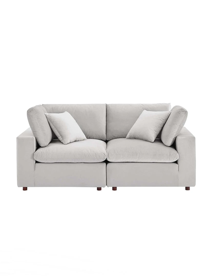 Modway FURNITURE Cody 2 Piece Sectional Velvet Sofa 7 Modway FURNITURE Cody 2 Piece Sectional Velvet Sofa