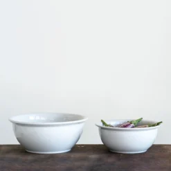 Creative Co-op Stoneware Vintage Reproduction Bowl, Antique White 6 Creative Co-op Stoneware Vintage Reproduction Bowl, Antique White