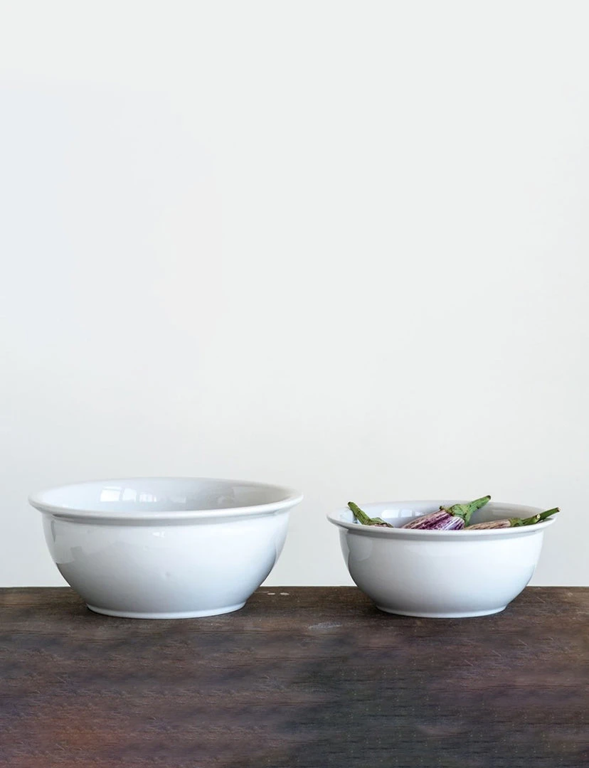 Creative Co-op Stoneware Vintage Reproduction Bowl, Antique White 3 Creative Co-op Stoneware Vintage Reproduction Bowl, Antique White