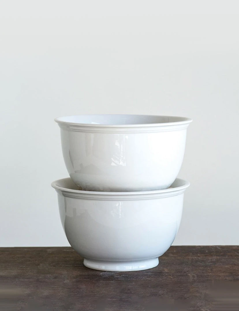 Creative Co-op Stoneware Vintage Reproduction Bowl, Antique White 4 Creative Co-op Stoneware Vintage Reproduction Bowl, Antique White