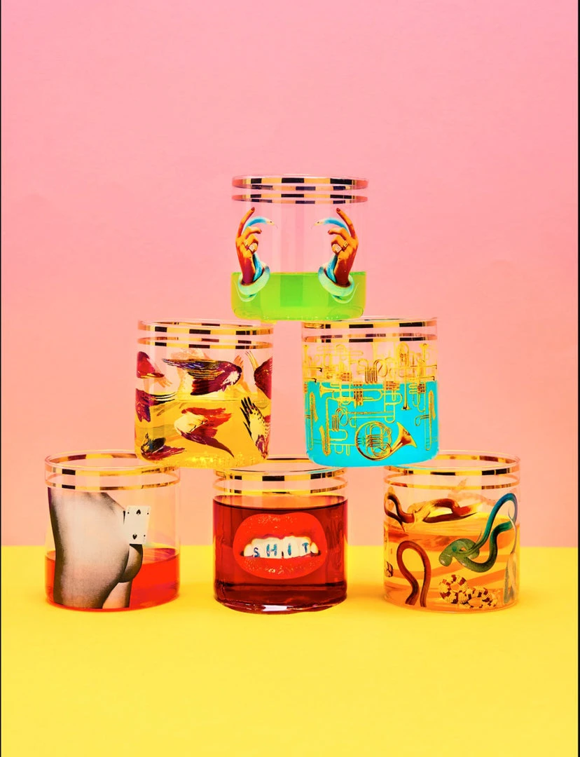 KITCHEN Seletti Toiletpaper Glass Water, Two Of Spades 2 KITCHEN Seletti Toiletpaper Glass Water, Two Of Spades