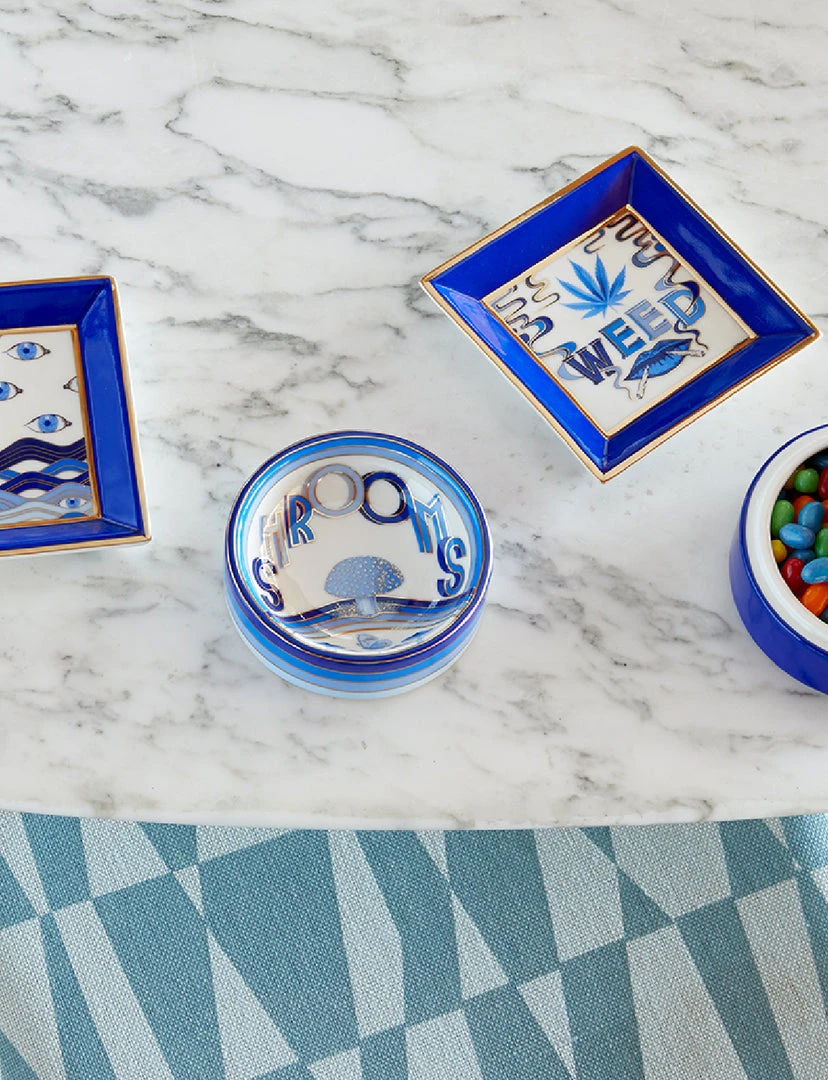 Jonathan Adler KITCHEN Druggist Weed Square Tray 4 Jonathan Adler KITCHEN Druggist Weed Square Tray