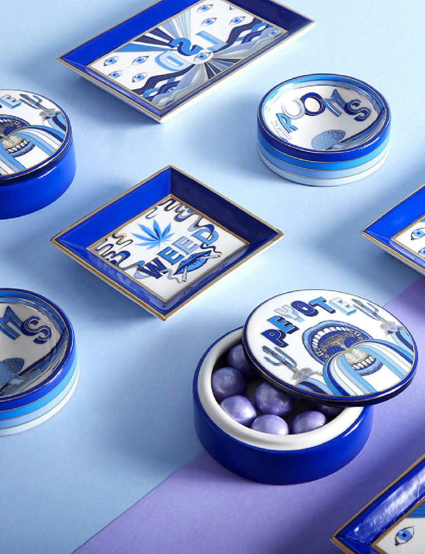 Jonathan Adler KITCHEN Druggist Weed Square Tray 5 Jonathan Adler KITCHEN Druggist Weed Square Tray