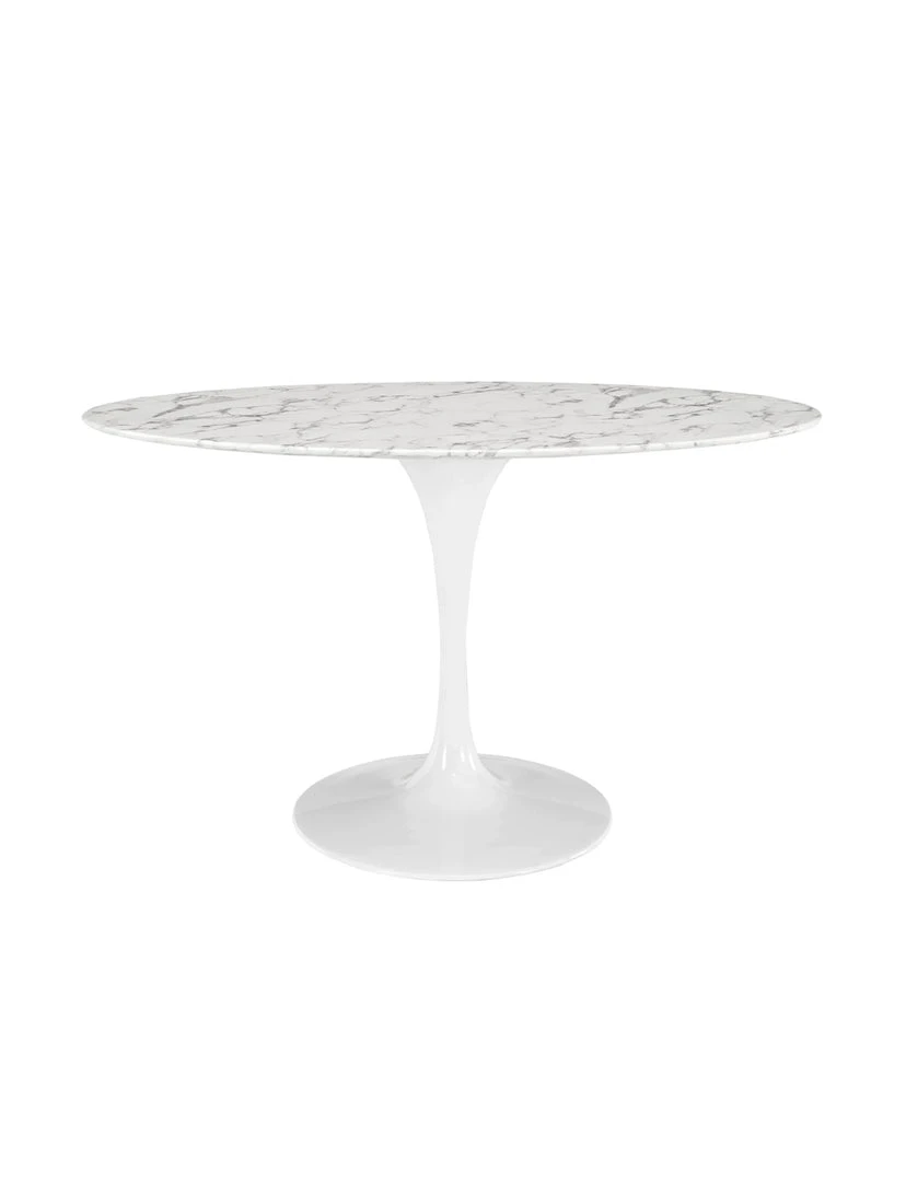 Modway FURNITURE Lily Oval Marble Dining Table, White Base 5 Modway FURNITURE Lily Oval Marble Dining Table, White Base