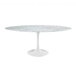 Modway FURNITURE Lily Oval Marble Dining Table, White Base 15 Modway FURNITURE Lily Oval Marble Dining Table, White Base