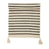 Bloomingville DECOR Cream Cotton Rug W/ Black Stripes