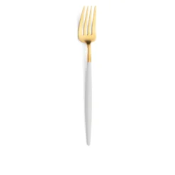KITCHEN Cutipol Goa Flatware, White/gold