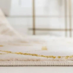 Unique Loom Hiba Glam Trellis Rectangle Rug, White Gold DECOR 13 Unique Loom Hiba Glam Trellis Rectangle Rug, White Gold DECOR