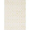 Unique Loom Hiba Glam Trellis Rectangle Rug, White Gold DECOR