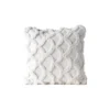 Creative Co-op Square Cotton Chenille Scalloped Pillow 18" DECOR