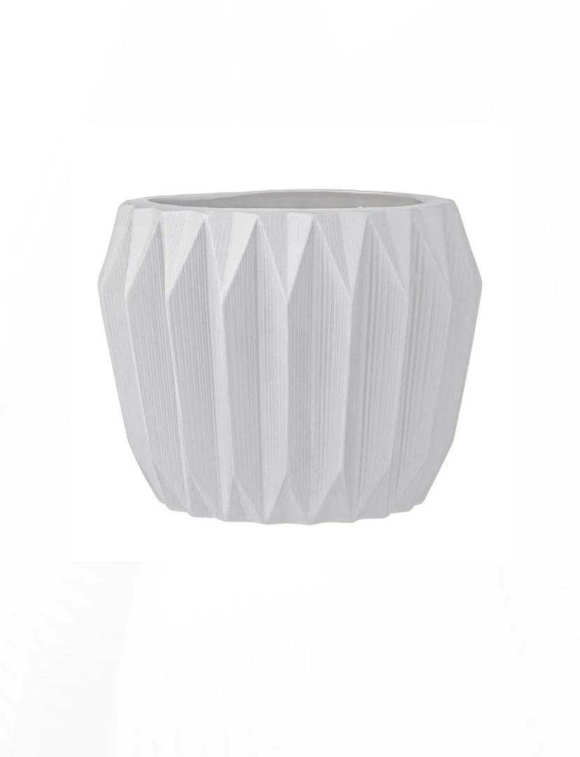 Bloomingville Stoneware Fluted Flower Pot 3 Bloomingville Stoneware Fluted Flower Pot