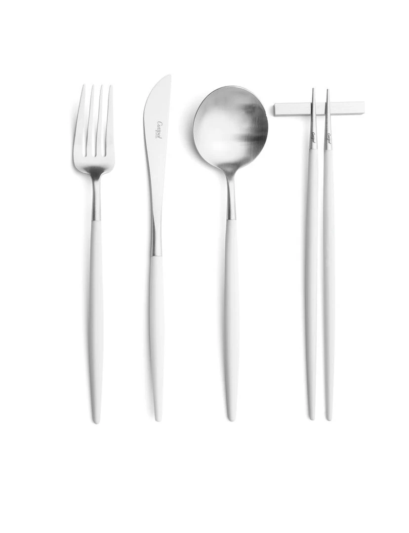 Cutipol Goa Flatware, White/silver 1 Cutipol Goa Flatware, White/silver
