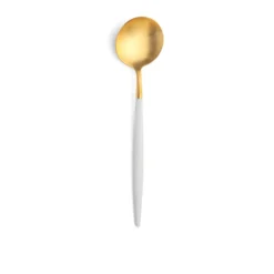 KITCHEN Cutipol Goa Flatware, White/gold