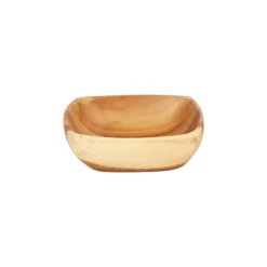 Bloomingville KITCHEN Square Carved Acacia Wood Dish