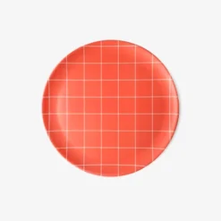 Xenia Taler Red Grid Side Plate 8" KITCHEN