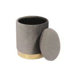 Tov Zoey Velvet Storage Ottoman