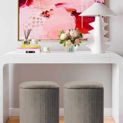 Tov Zoey Velvet Storage Ottoman