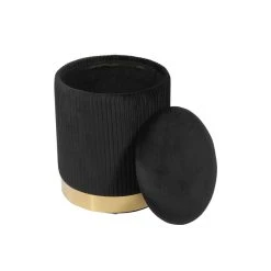 Tov Zoey Velvet Storage Ottoman