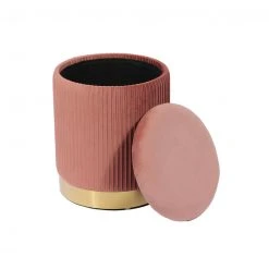 Tov Zoey Velvet Storage Ottoman
